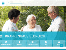 Tablet Screenshot of krankenhaus-elbroich.de